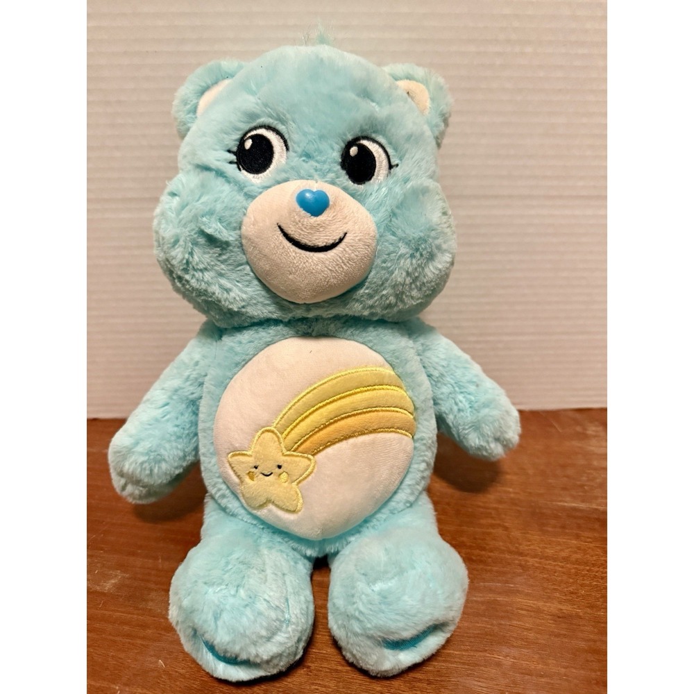 Care Bears 14" Turquoise Wish Bear Stuffed Animal Basic Fun Plush